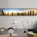 Большая Современная городская фотография, картина с панорамной картиной, настенное художественное полотно в Дубае для спальни, гостиной, украшение большого размера