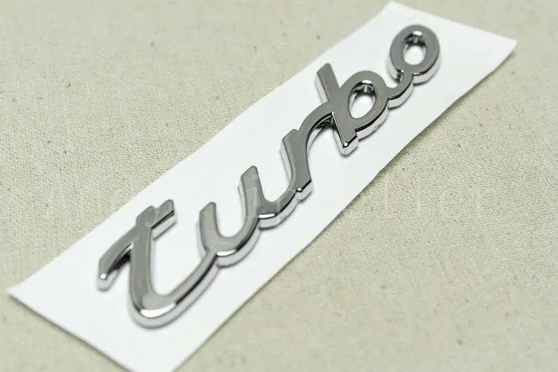 

1Pcs Chrome Turbo 4 S 911 718 ABS Plastic Sticker Badge Decals Emblem Fit For Porsche Auto Car Trunk Lid