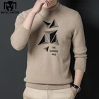 Свитер мужской зимний трикотажный, с круглым вырезом, Y457