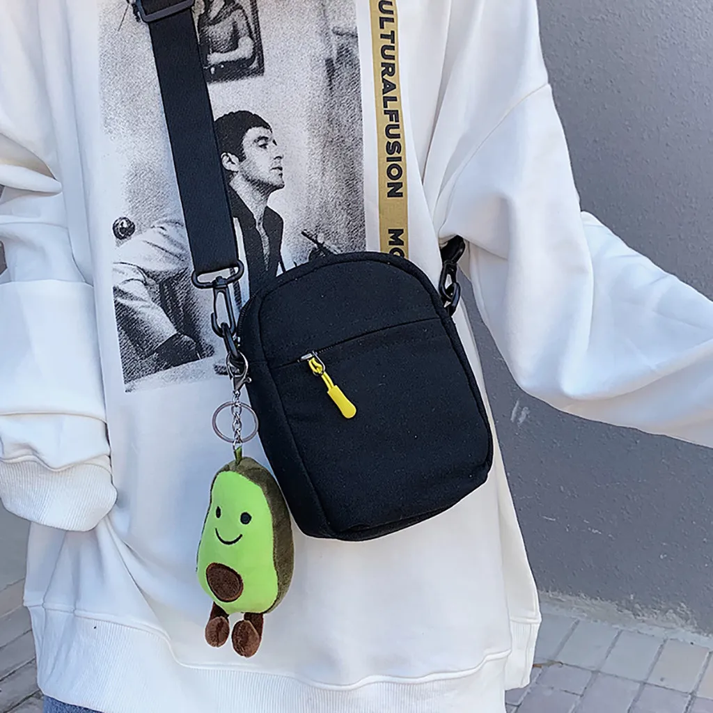 Женская универсальная милая маленькая квадратная сумка Холщовая Сумка через