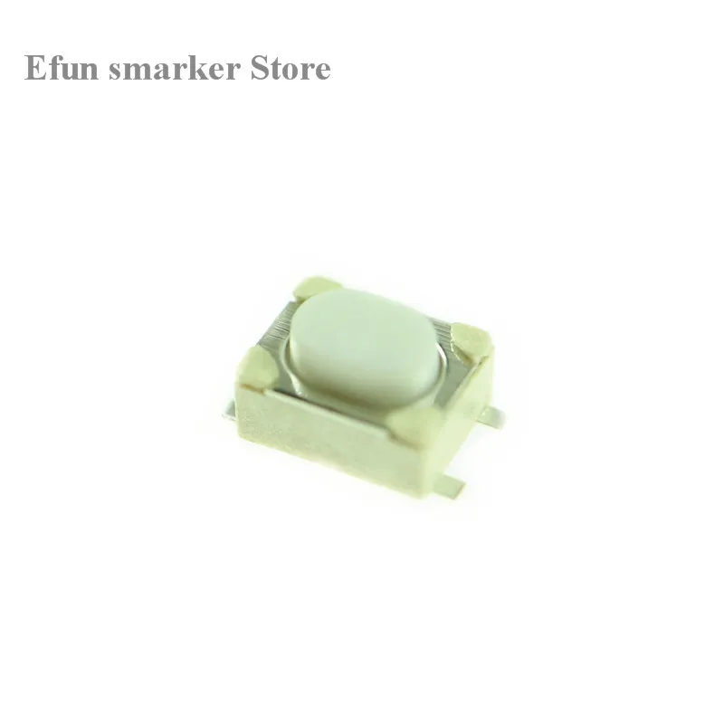 100 шт./лот микрокнопочный тактовый переключатель SMD 4Pin 3x4x2 5 мм белый тактильный