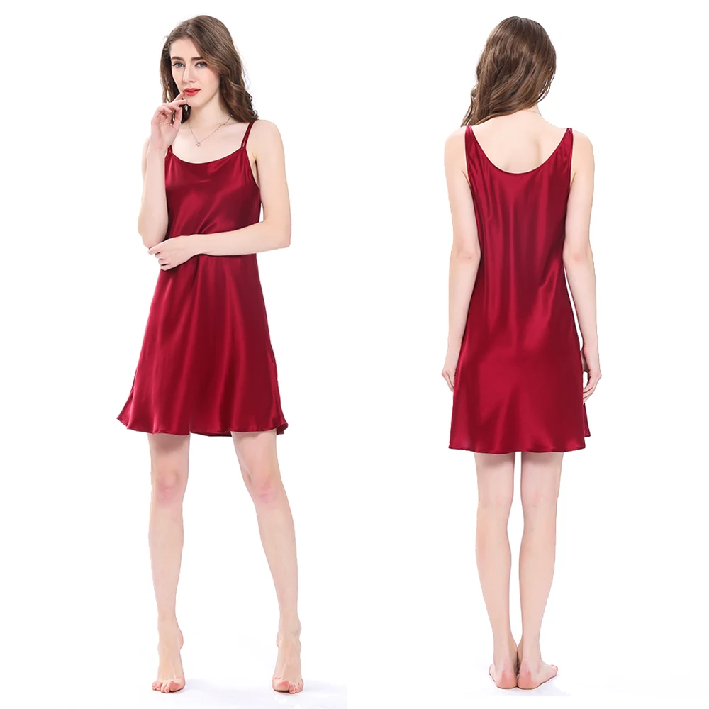 LILYSILK 100 Silk Nightgown Women Night Dress Sleepwear Girls Mini 19 Momme Scoop Neck Women's Clothing Free Shipping