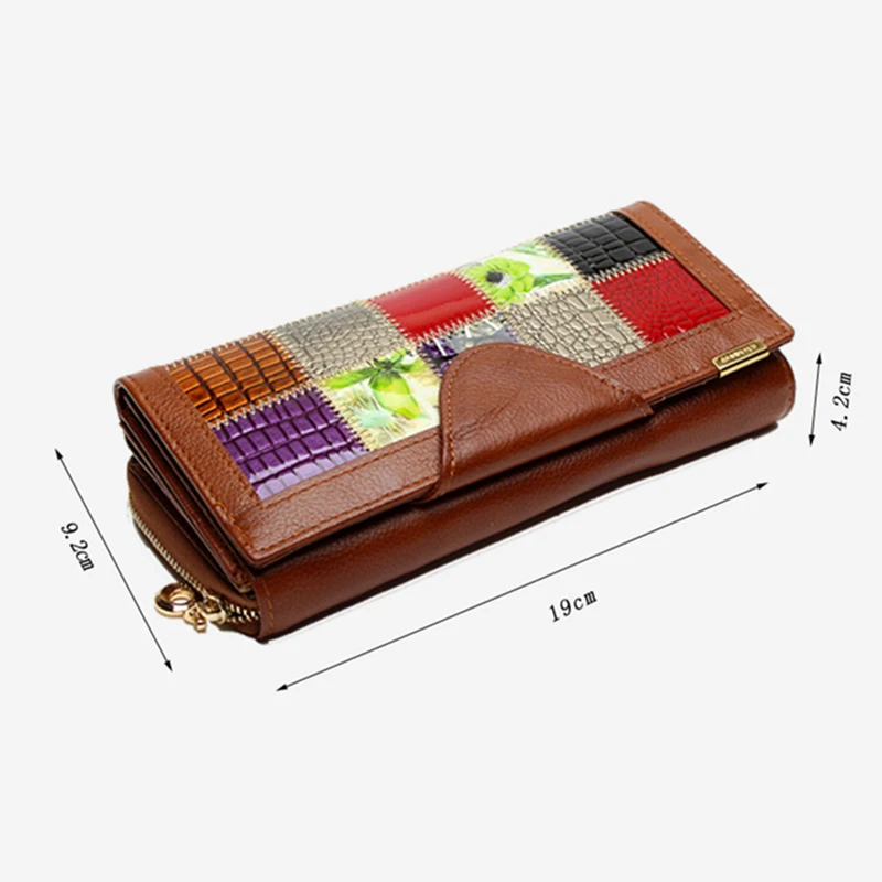 Женский кошелек из натуральной кожи в 3 сложения женский клатч дорожный Portefeuille