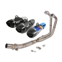 slip on motorcycle exhaust front link tube and 51mm vent pipe stainless steel for kawasaki ninja400 250 2017 2 021
