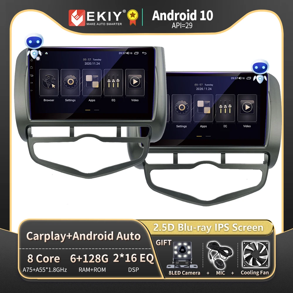 Автомагнитола EKIY для Honda Fit стерео-система на Android 10 с восьмиядерным процессором