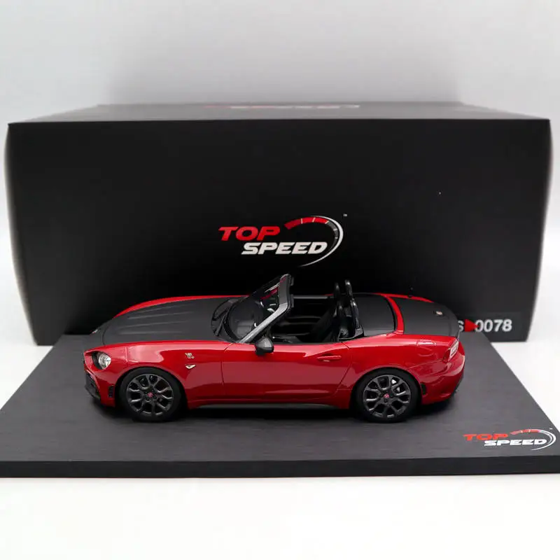 Топ скоростной 1:18 для Abarth 124 Spider Косты Брава 1972 красный TS0078 полимерные модели