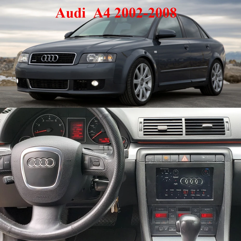 Для Audi A4 B6 S4 RS4 B7 SEAT Exeo 2002 2008 2 Din Android автомобильный GPS Стерео Радио мультимедийный