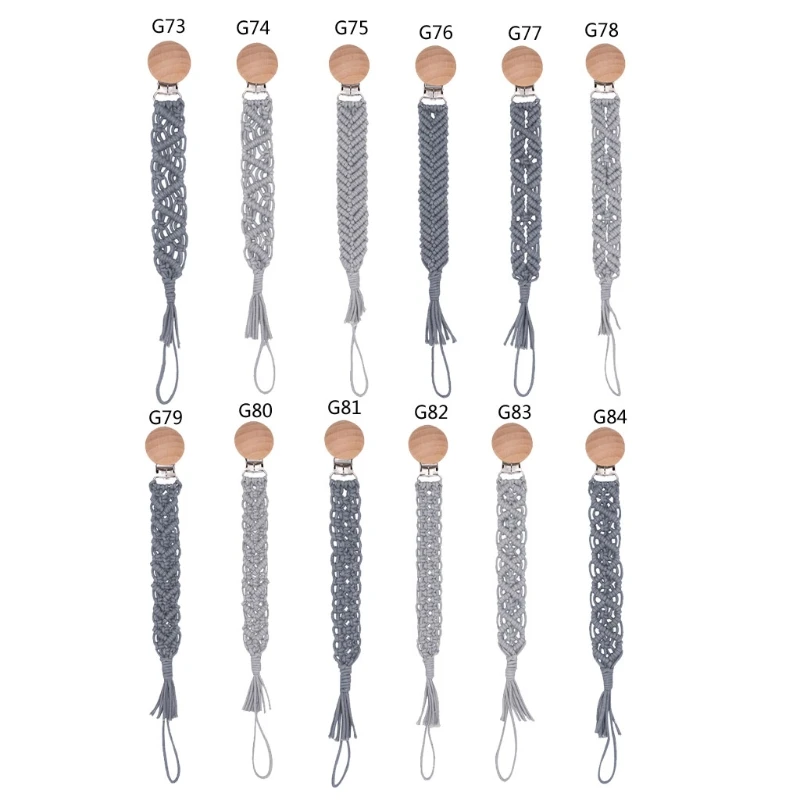

Crochet Pacifier Clip Chain Woven Cotton Rope BPA-free DIY Dummy Nipple Holder Soother Baby Teething Chewable Toys Shower Gifts
