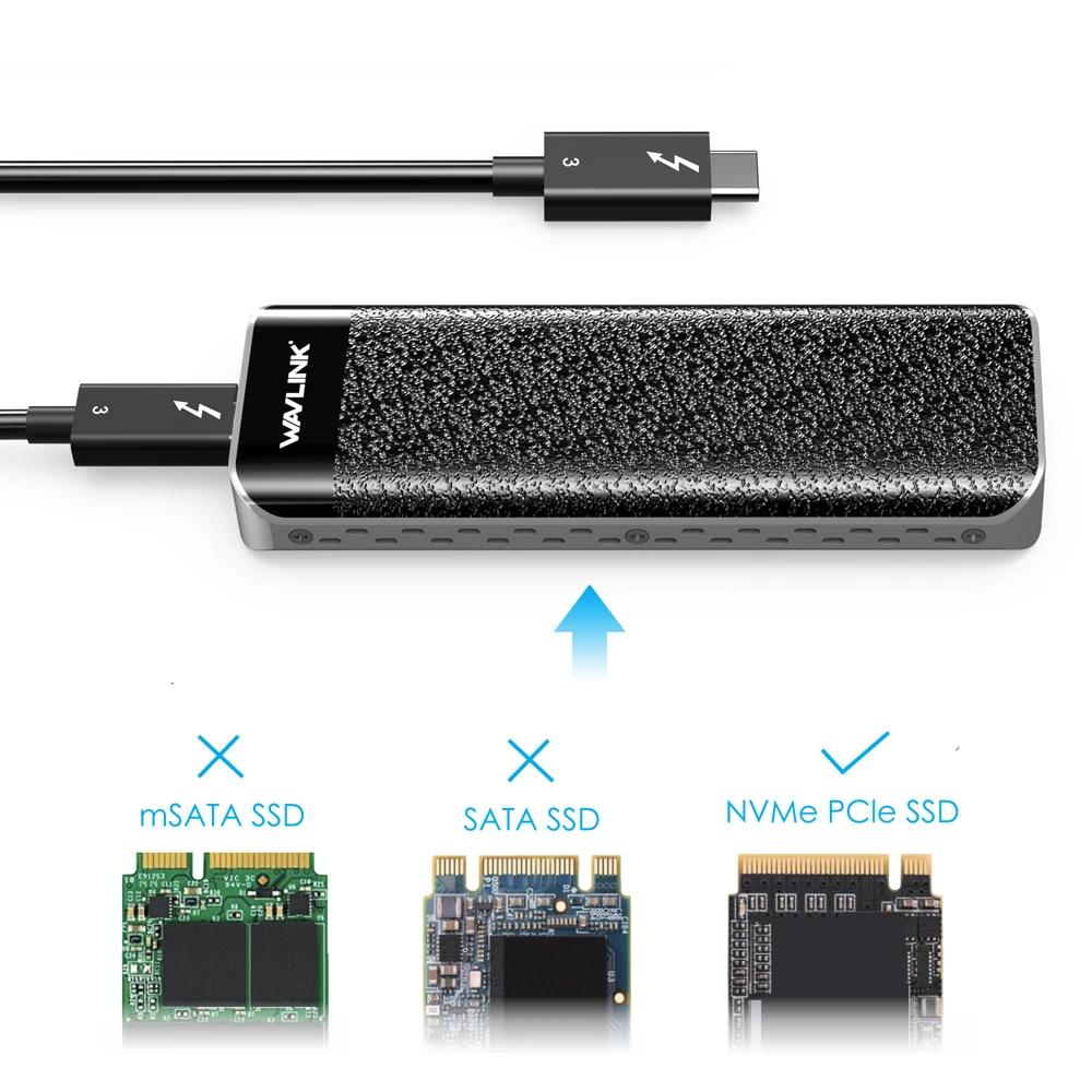 Intel Сертифицированный Thunderbolt™3 NVME внешний SSD usb type-C 40 Гбит/с отличное рассеивание для microsoft Windows& Mac OS Wavlink