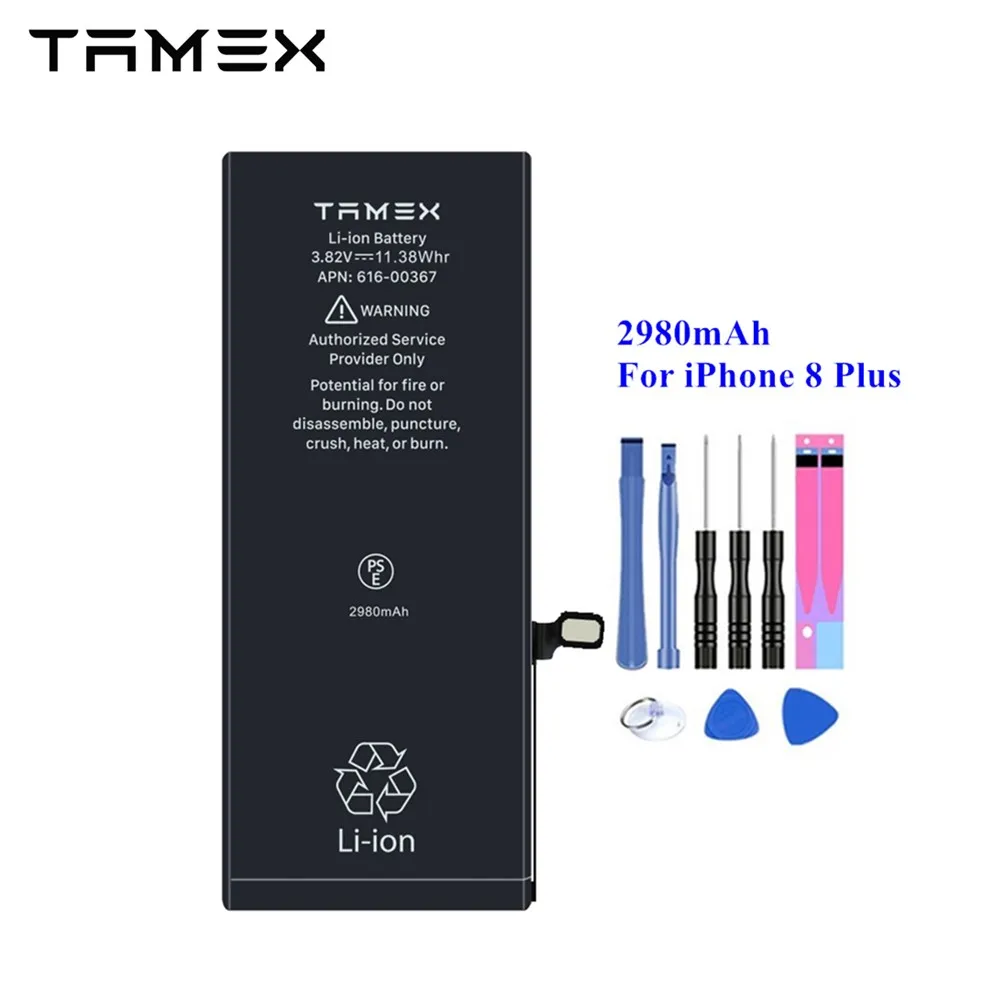 Высококачественные Аккумуляторы для iPhone 8 Plus Новая батарея мобильного телефона