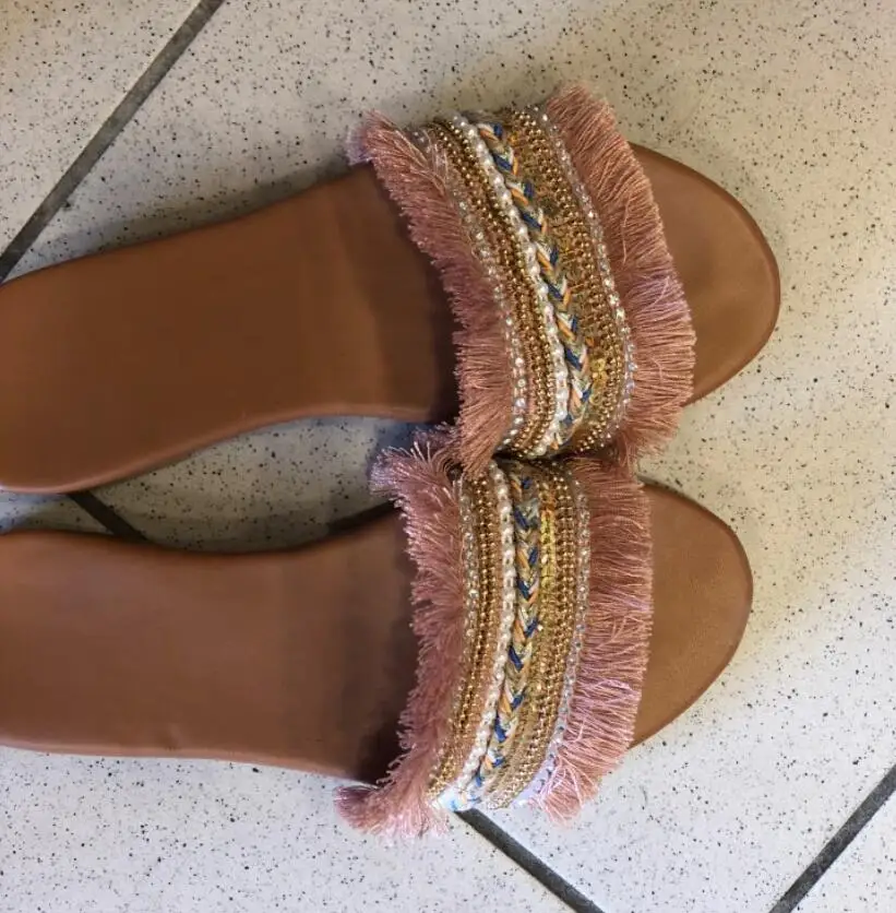 Женские шлепанцы Новинка 2019 года летние сандалии в римском ретро-стиле