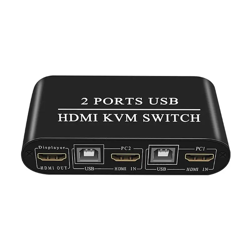 

Multifunctional 4K High Definition HDMI-compatible KVM Switch 2-Port USB Manual Switcher Box Keyboard Mouse Splitter D7YC