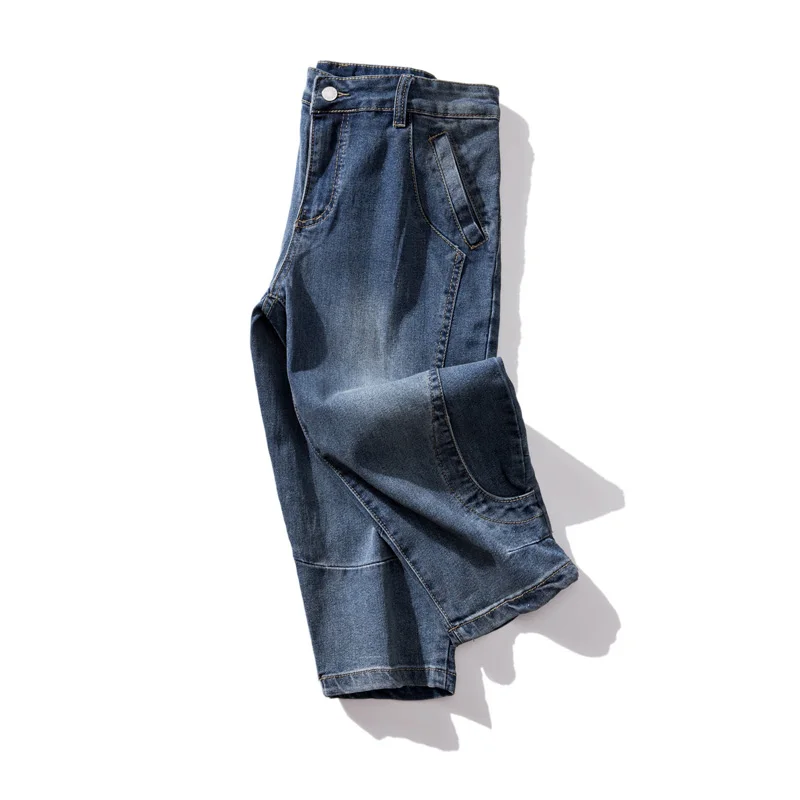 

Summer Women Jeans Capris Plus Size Slim Denim Pants High Waist Stretch Harem Pants Women S656