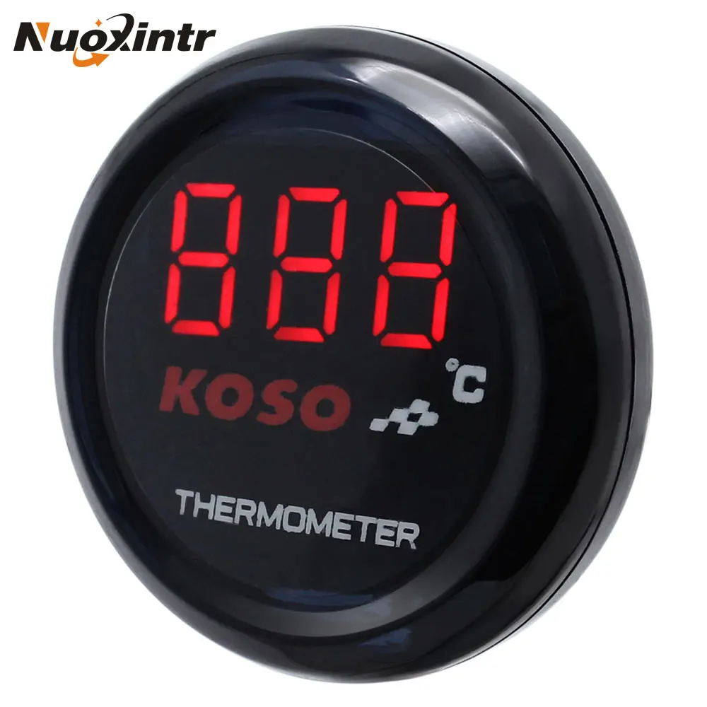 

Nuoxintr Motorcycle Thermometer Instruments Water Temp Temperature Digital Display Gauge Meter Universal Black