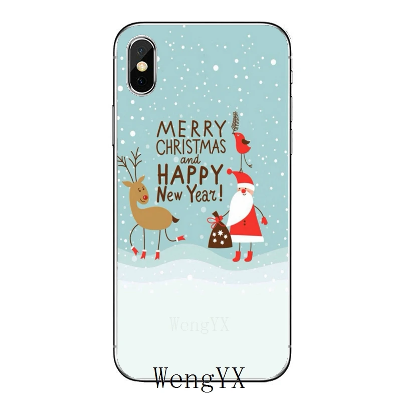 Милый Рождественский олень мягкий чехол для телефона Samsung Galaxy A71 A70 A60 A51 A50 A41 A40 A31 A30