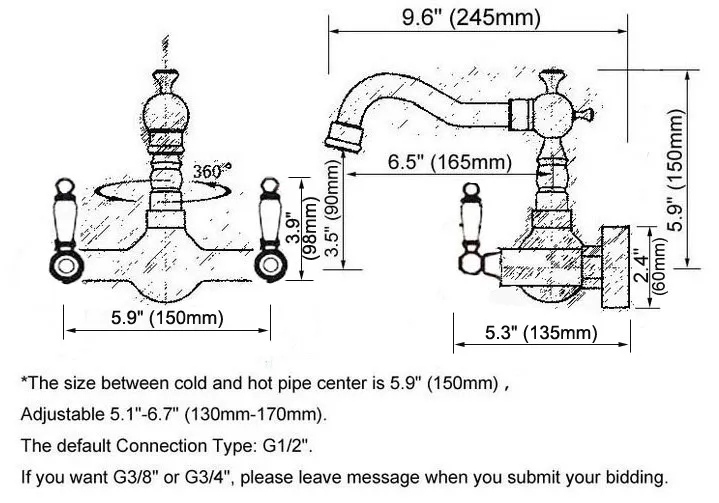 Латунный Смеситель для раковины в ванной и кухне с черным масляным напылением