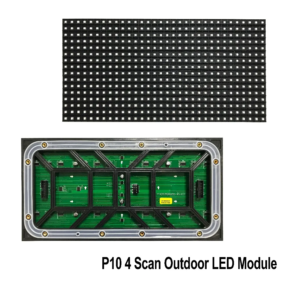 Полноцветный уличный модуль SMD3535 P10 светодиодный экран 320x16 мм самая низкая цена |