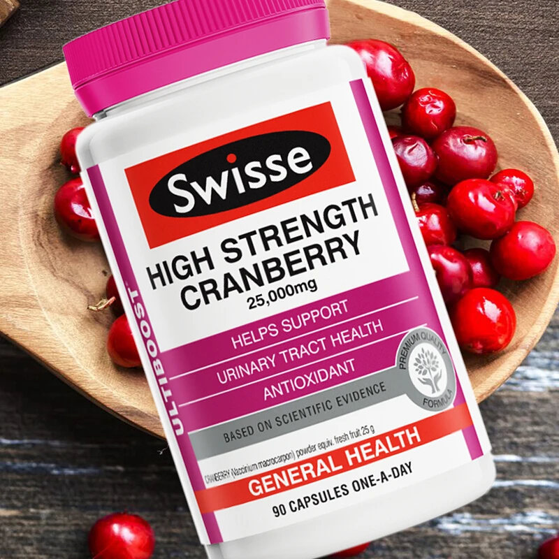 Австралийские капсулы Swisse Cranberry 90 для поддержки мочевого канала лечения