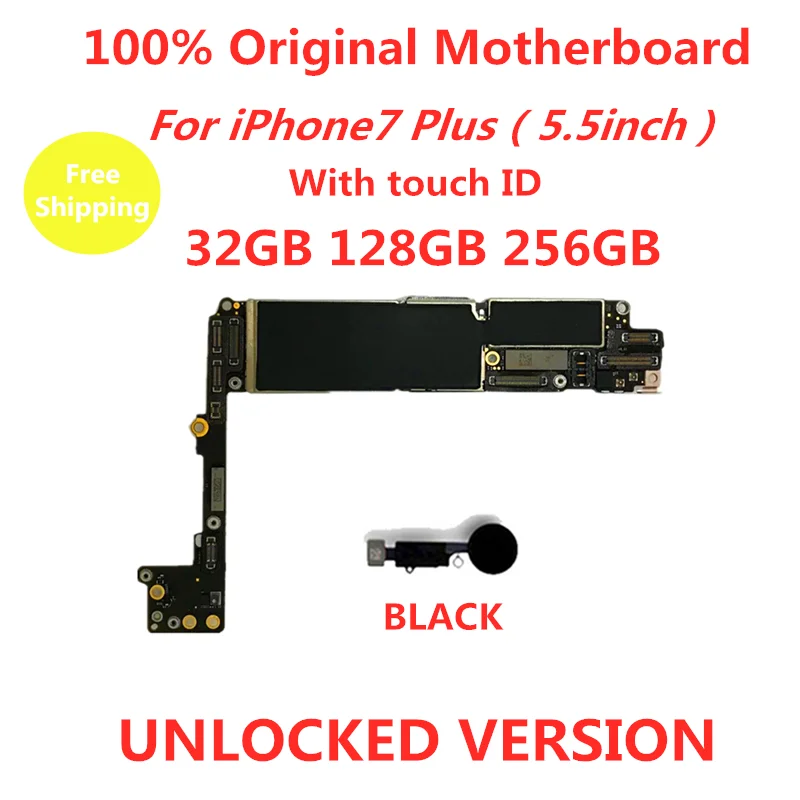 Оригинальная материнская плата для iphone 7 plus с Touch ID/без ID разблокированная P