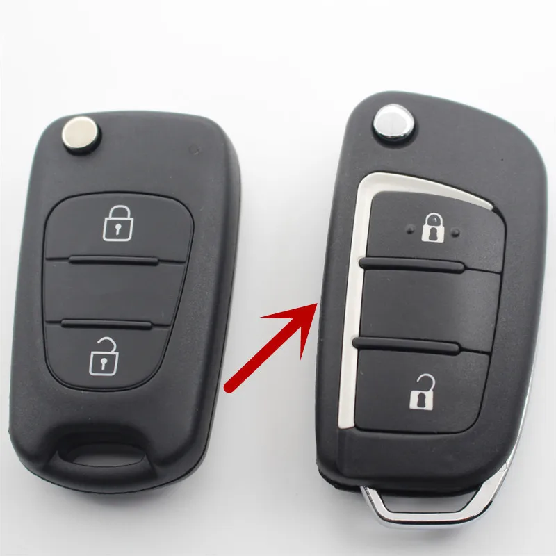 2Button XIEAILI OEM модифицированный откидной складной чехол для дистанционного ключа для hyundai I30/IX35/Verna для Kia K5/Rio/Picanto/Ceed/Sportage S153 - Количество кнопок: 2Button