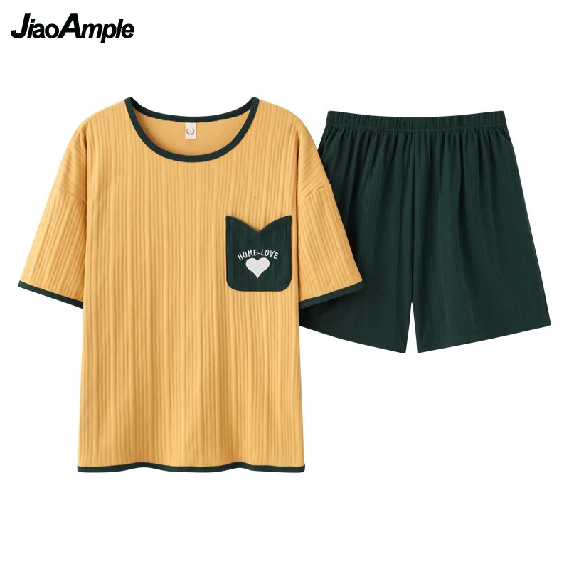 Pajamas Women's Cotton O-Neck Thin Short-Sleeved Shorts Pyjamas Summer Loose Cute Sleepweat 2021 New Casual Nightie Homewear