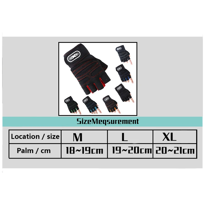 

2021 New Cycling Gloves Anti-slip Anti-sweat Men Women Half Finger Glove Breathable Anti-shock Sports Gloves Bike Bicycle Glove