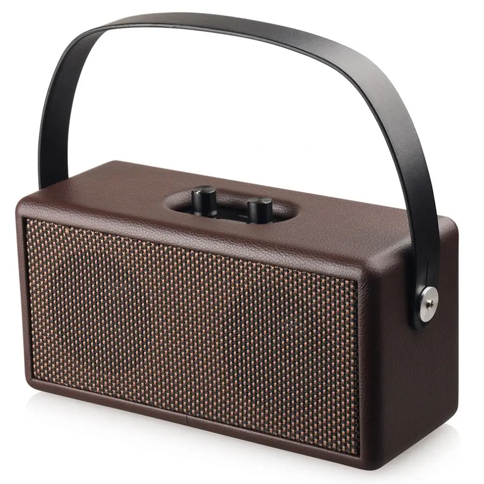 Retro Wooden Bluetooth Speaker Outdoor Portable Portable Stereo Speaker, Suitable For Suburban Camping/Dancing