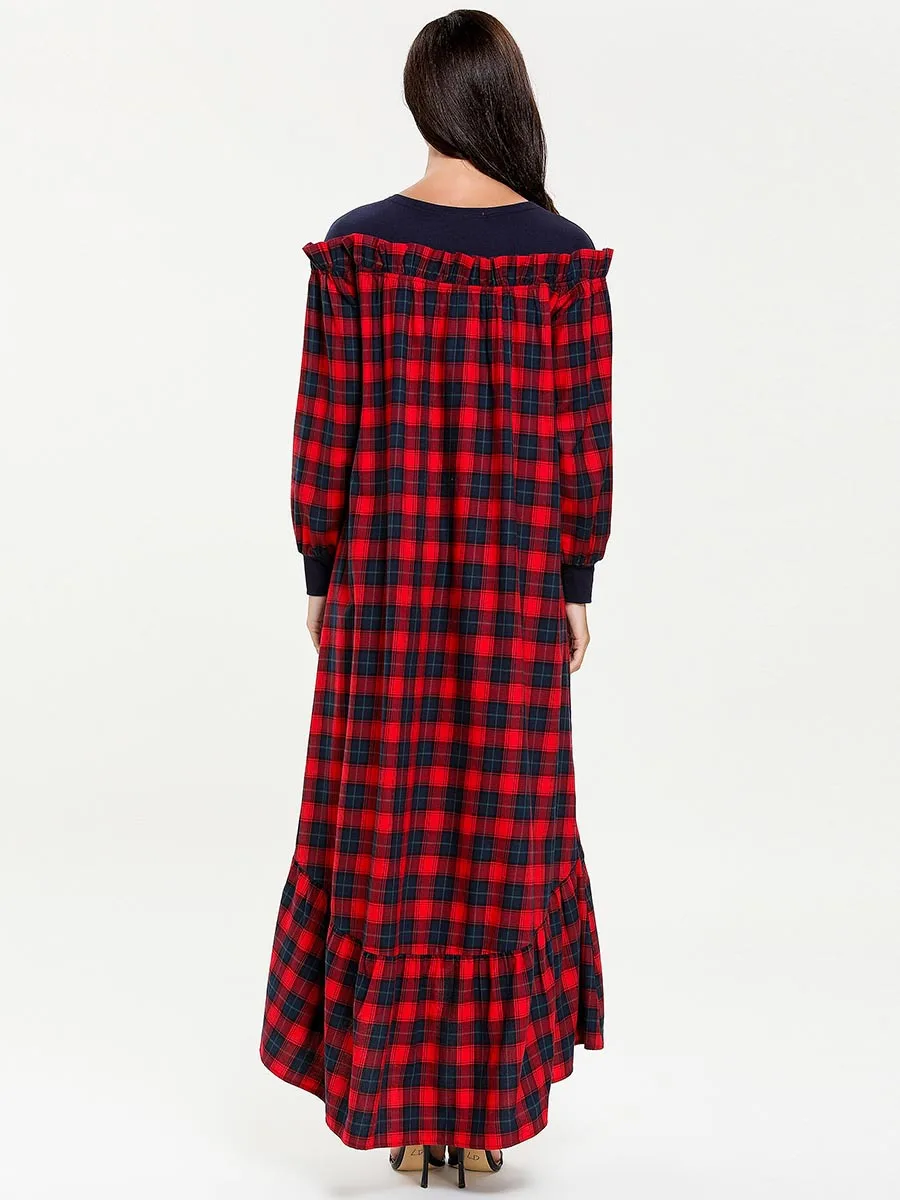Abaya/Новинка Турецкая юбка в клетку с надписью Mumulmane Femme Короткая для девочек