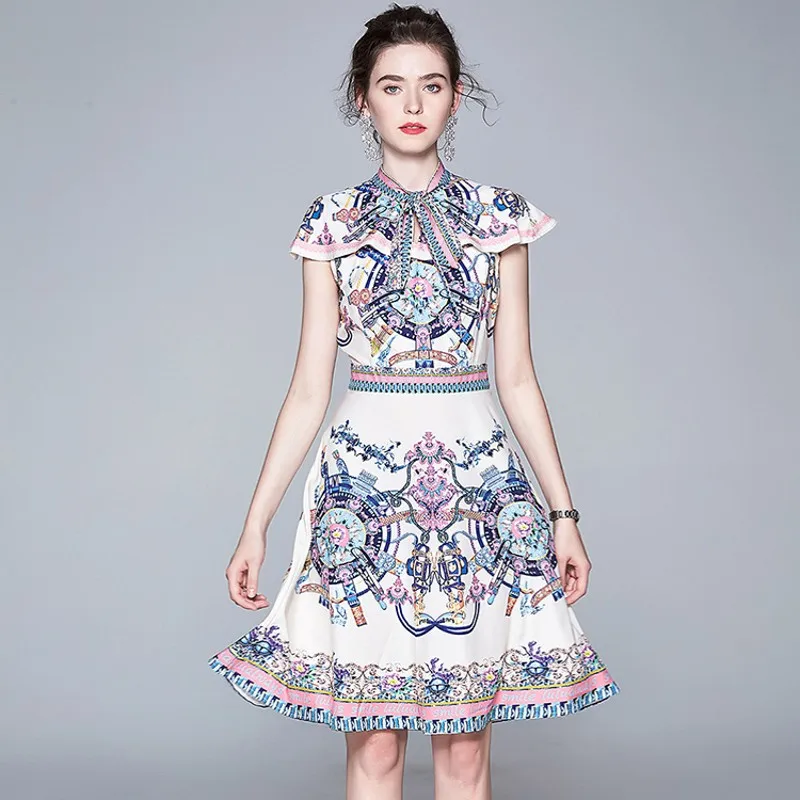 Новое подиумное осеннее модное милое элегантное платье накидка с бантом на