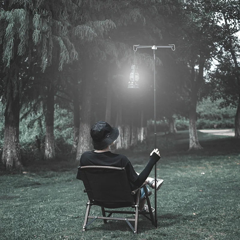 

Folding Light Pole With Bag Aluminum Alloy Portable Multifunctional Lantern Stand, Camping Travel Hiking Outdoor Equipment Tools
