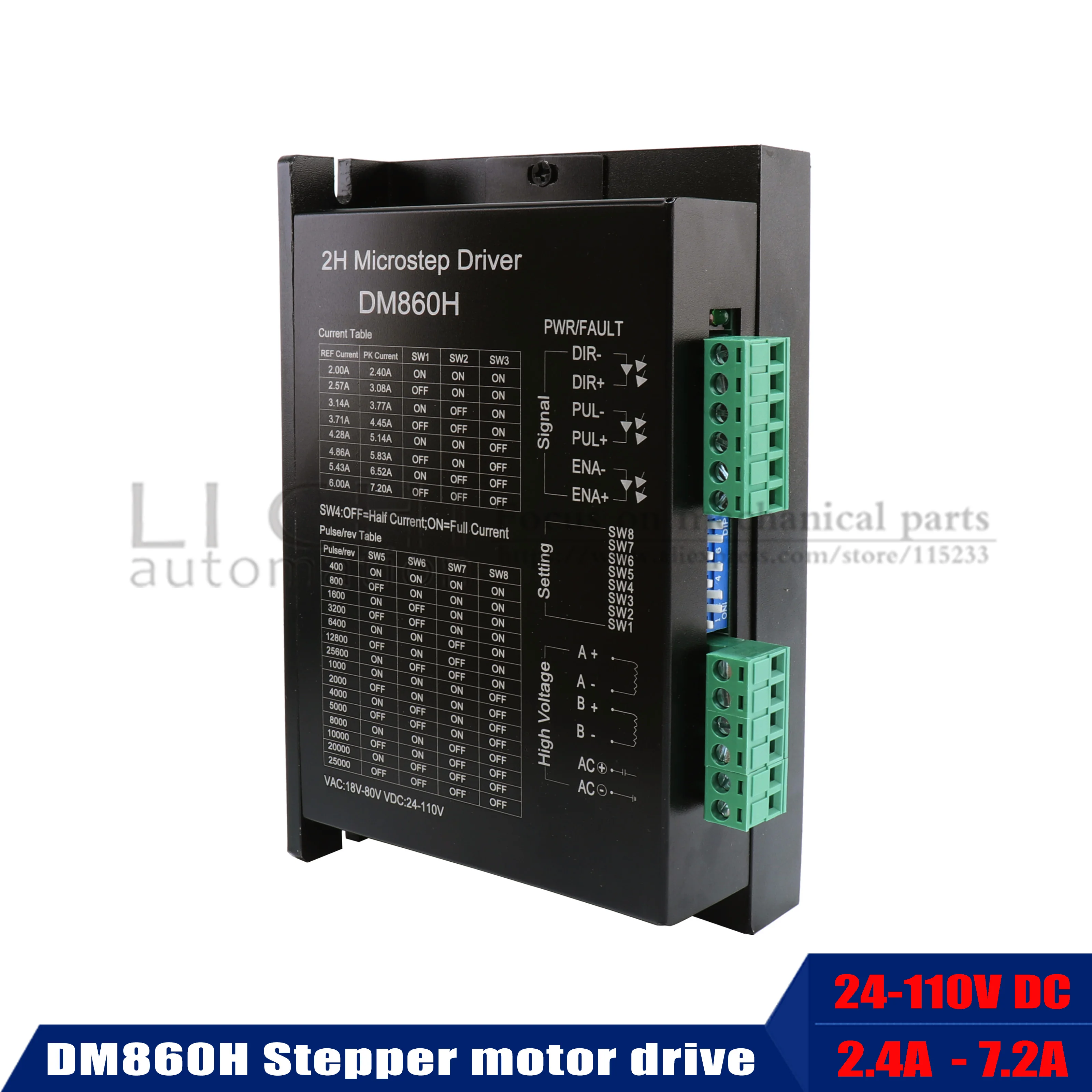 

50PCS Stepper motor driver cintroller DM860H microstep motor brushless DC motor shell for 42 57 stepper motor Nema17 Nema23