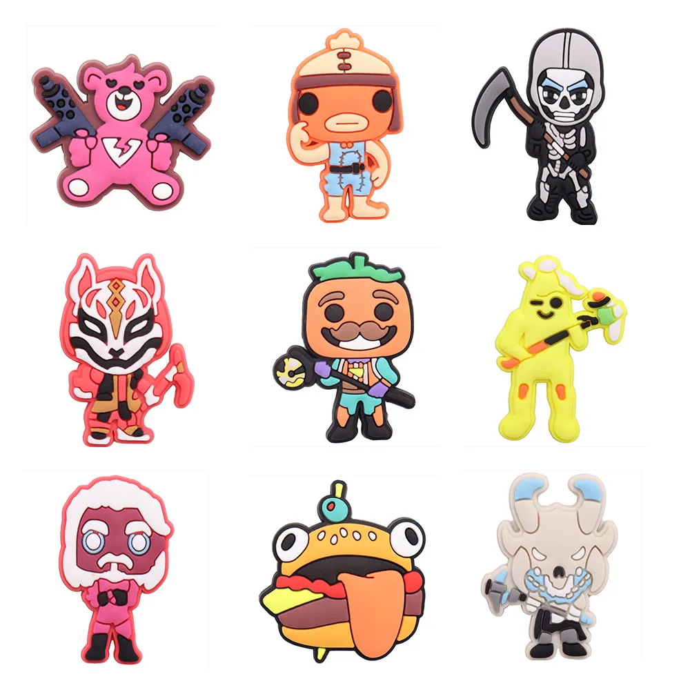 

Новое поступление, 1 шт., Мультяшные подвески для обуви, скелет, коза, монстр, аксессуары, ПВХ, детская обувь, пряжка, подходит для браслетов, п...