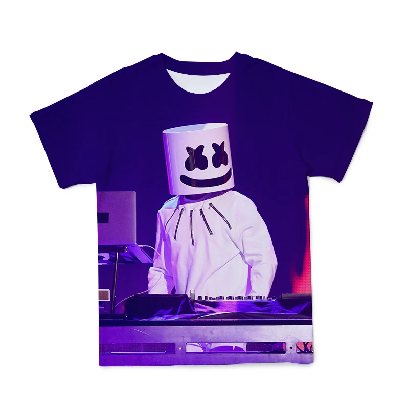 

New Men's 3D T-shirt Rock Music DJ Fashion Short Sleeve Printed Pattern Top O-Neck Large Size Casual T-shirt Men's Streetwear