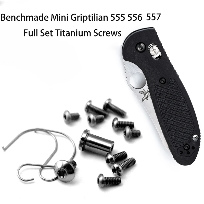 

Full Set Titanium Alloy Knife Handle Screws for Benchmade Mini Griptilian 555 556 557 Custom Made Pocket EDC Tool DIY Make Nails