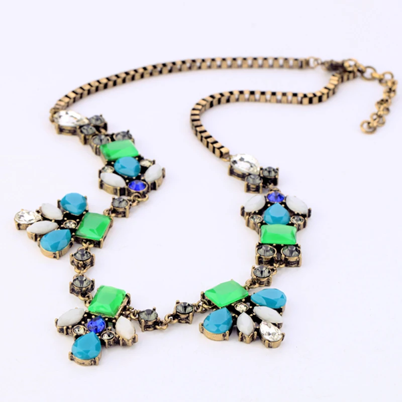 Винтажные Ювелирные изделия для женщин женское ожерелье с цветочным воротником