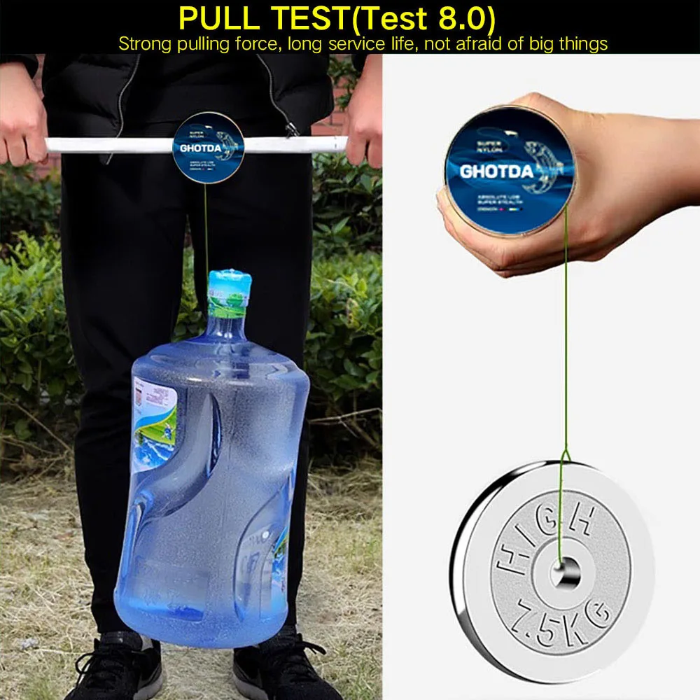 Рыболовная леска 1000 м 500 сверхпрочная японская Снасть из 100% нейлона для ловли