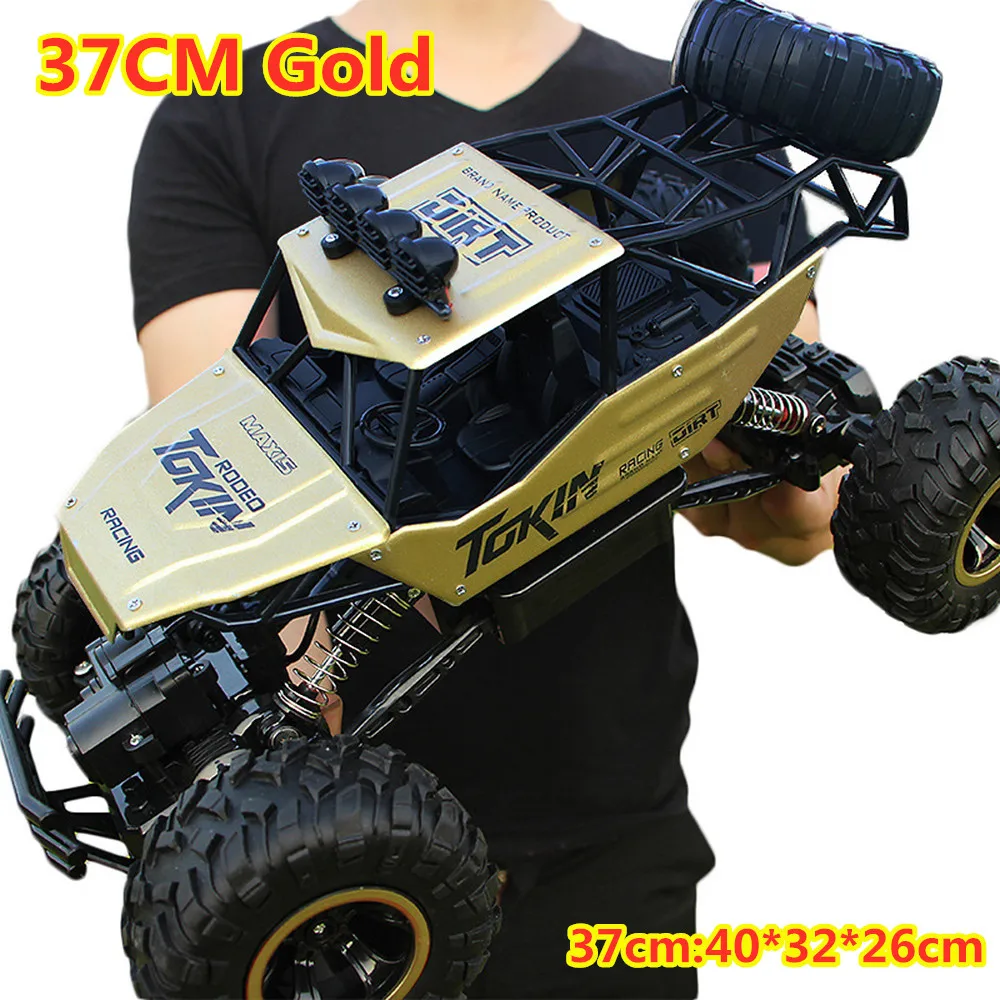 37CM Gold Carhigh speed Truck внедорожный грузовик детские игрушки 1:12 4WD RC автомобиль обновленная версия 2,4G Радио пульт дистанционного управления игрушечный автомобиль - Цвет: 37CM Gold