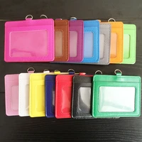 id card holder pu leather mini coin purse school office men business card cover case unisex credit card holders bags