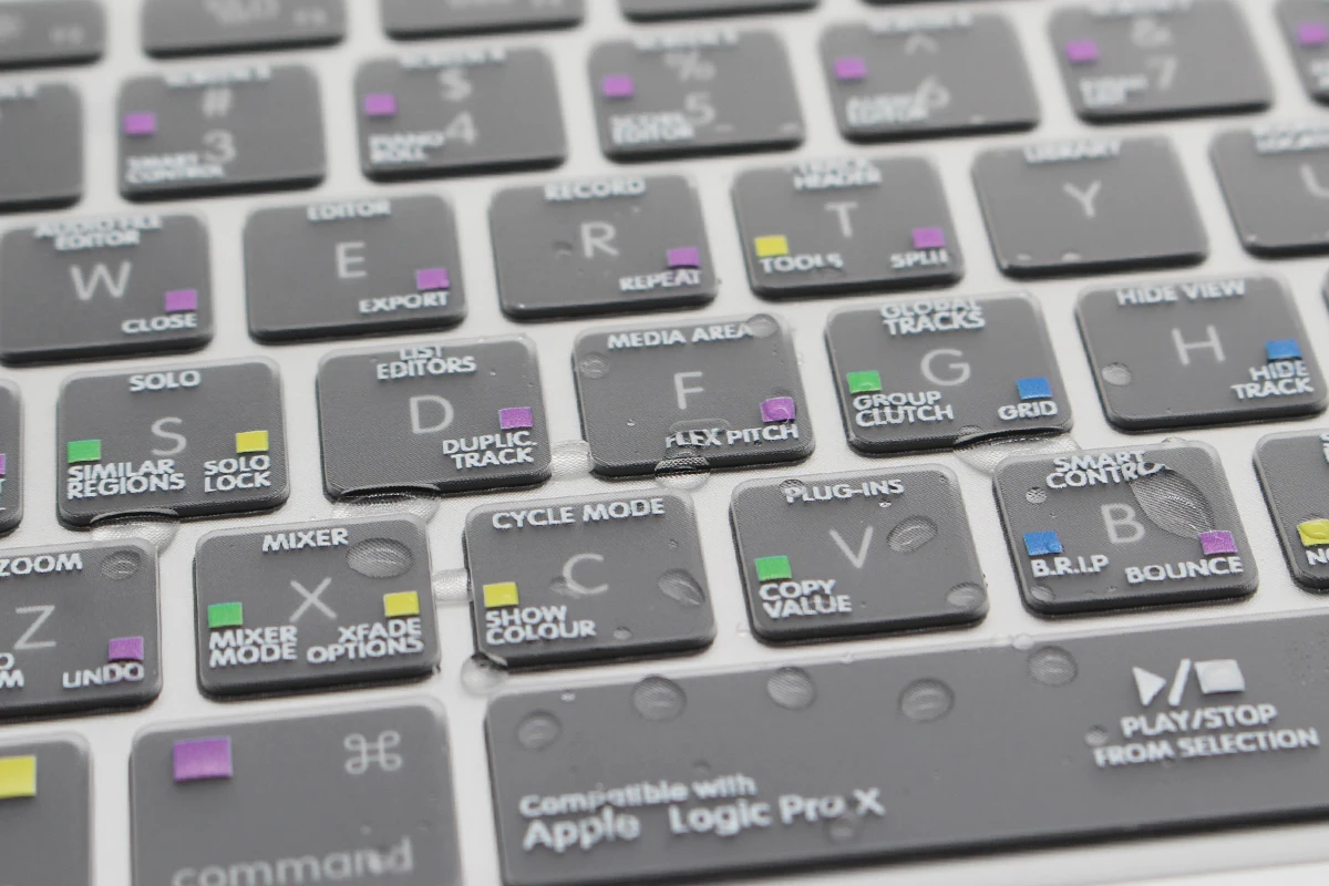 HRH моющиеся Logic Pro X функциональные ярлыки для клавиатуры с горячим ключом TPU