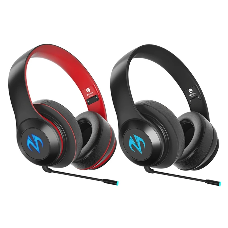 Fones de Ouvido sem Fio Fone de Ouvido Fones de Ouvido com Microfone para Telefone Bluetooth Dobrável Estéreo Jogos pc