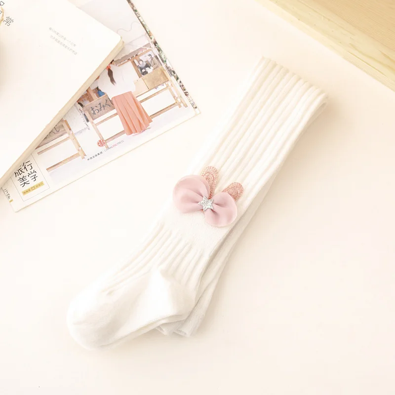 

Spring Autumn Cute Baby Fashion Girls Knee High Socks Kids Toddlers Tights Leg Warmer Stockings Cute Cotton Long Socks