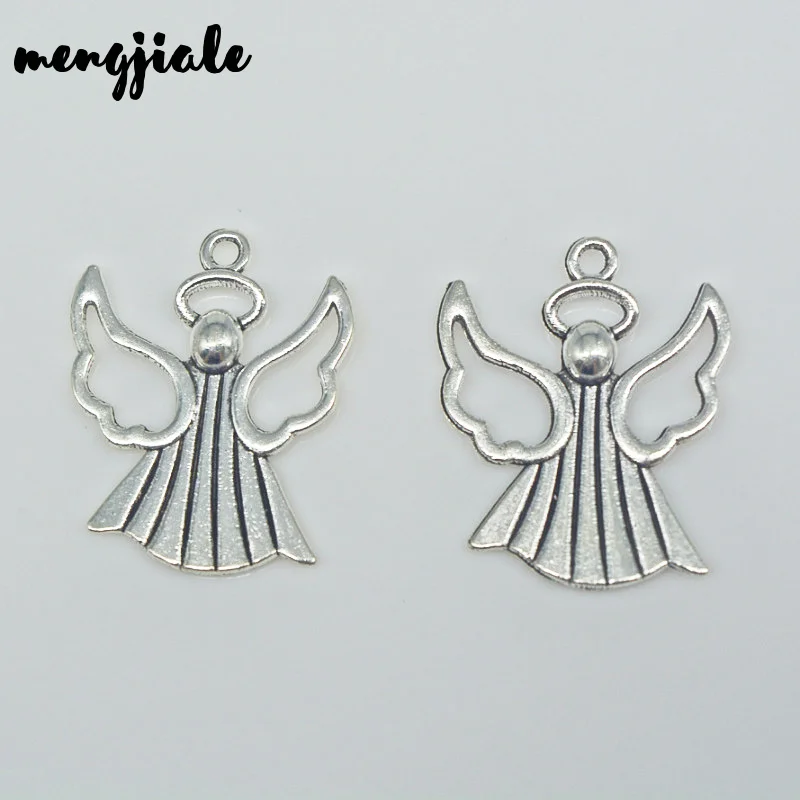14 шт./лот Античные Подвески в виде ангелов из металлического цинкового сплава для