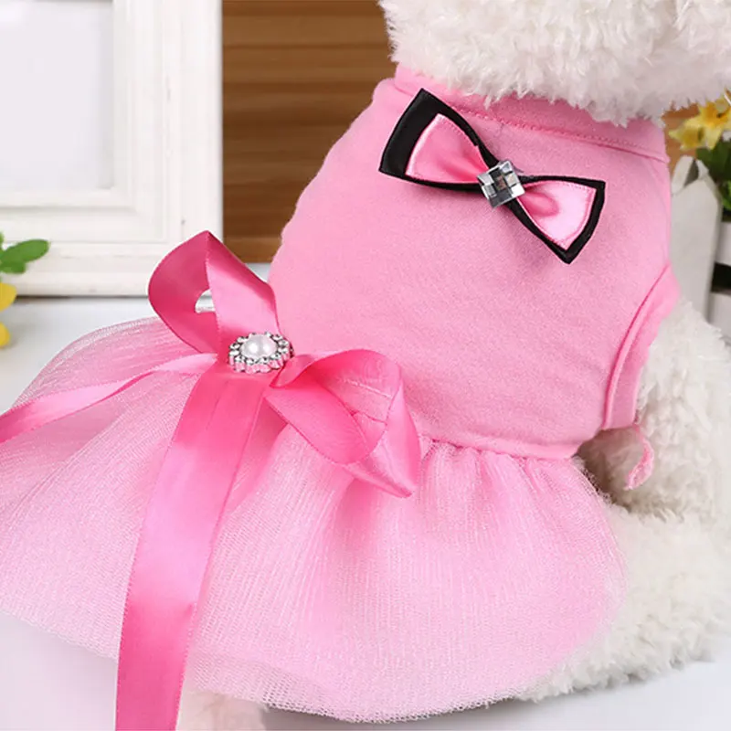 

Korean Style Pet Skirts Universal Sweet Princess Style Skirts Lovely Bow Skirts Dog Soft Comfortable Cotton Dresses Pet Supplies