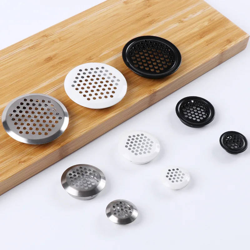 

Stainless steel air holes black ventilation breathable mesh cover cabinets wardrobe furniture vent ventilation network 10pcs
