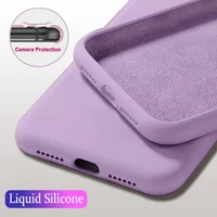 Original Liquid Silicone Phone Case For Huawei P30 Lite P20 P40 Mate Honor Pro Smart 2019 Luxury Soft Protector Cover