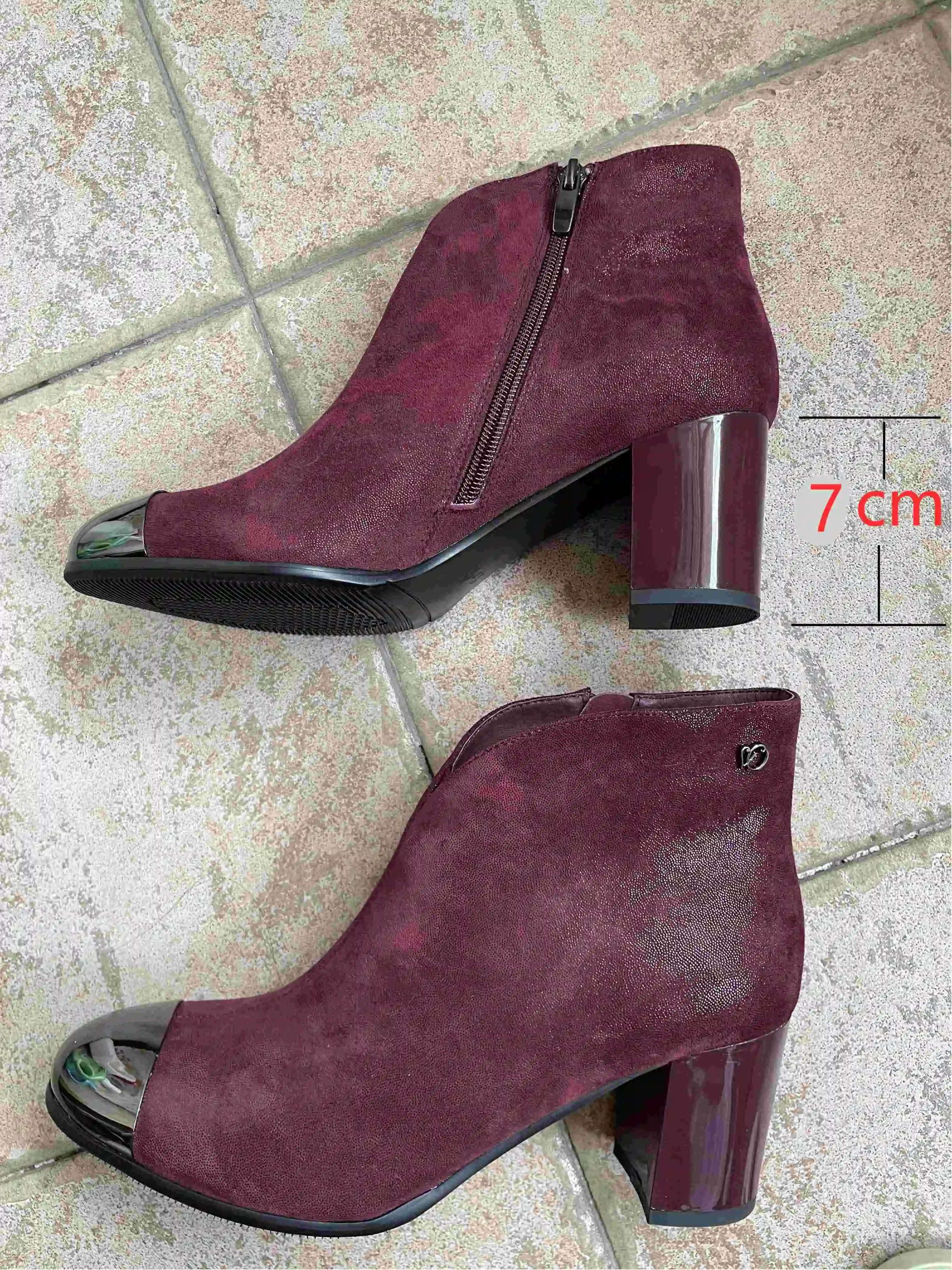 Женские ботинки из натуральной кожи на высоком каблуке размеры 39 | Обувь