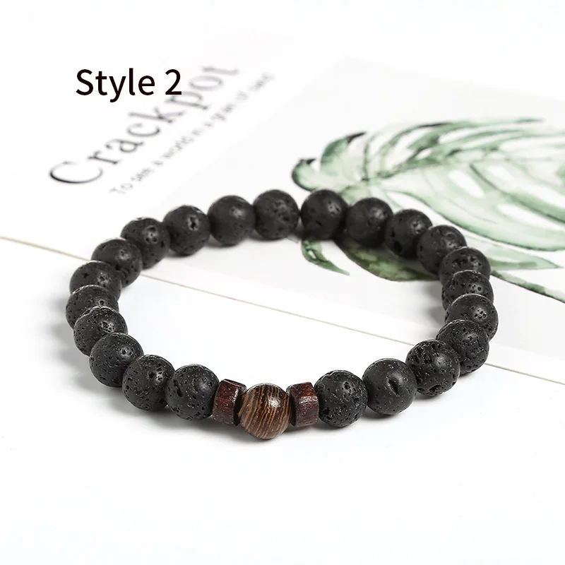 Style 2 JD мужской браслет, натуральный Императорский камень, бусина, тибетский Будда, браслет, чакра, лавовый камень, диффузный браслет, мужские ювелирные изделия, подарок - Окраска металла: Style 2