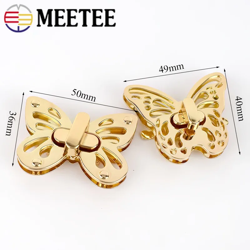 Meetee 5/10 шт. Женская сумка с замком металлическая закручивающаяся защелка защелкой