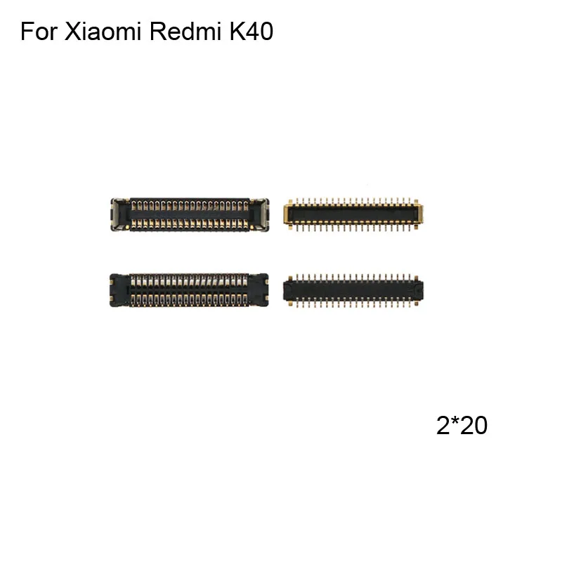 

2pcs FPC connector For Xiaomi Redmi K40 LCD display screen on Flex cable on mainboard motherboard For Xiao mi Redmi K 40