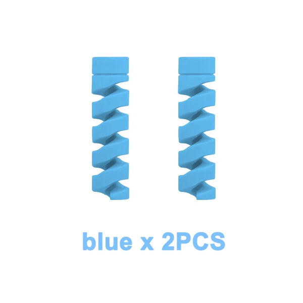 2PCS Blue 10 шт. защитный кабель для зарядки телефонов, чехол для Apple iPhone, USB кабель для зарядного устройства, шнур, восхитительный защитный рукав - Цвет: 2PCS Blue